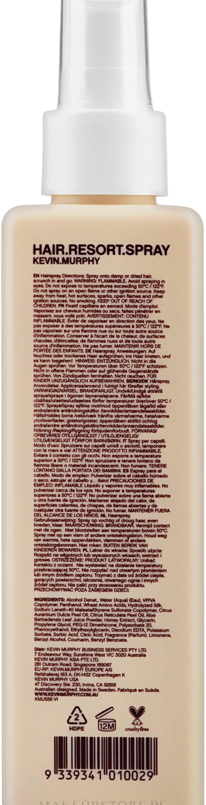 Haarspray für Strand-Look mit Weizen-Aminosäuren und Seidenproteinen