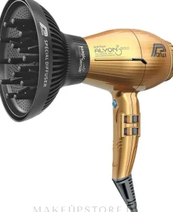 Haartrockner mit Diffusor golden