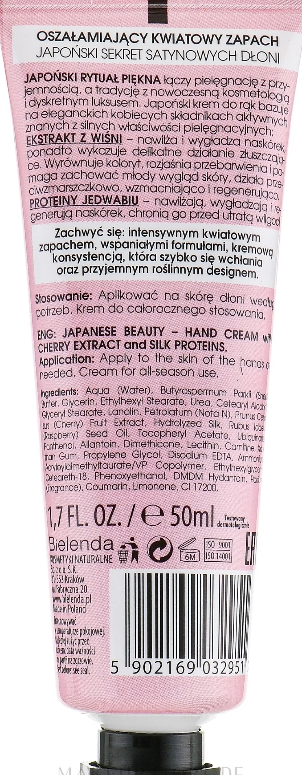 Handcreme mit Kirschenextrakt und Seidenproteinen