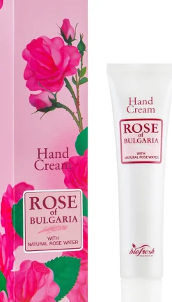 Handcreme mit natürlichem Rosenwasser