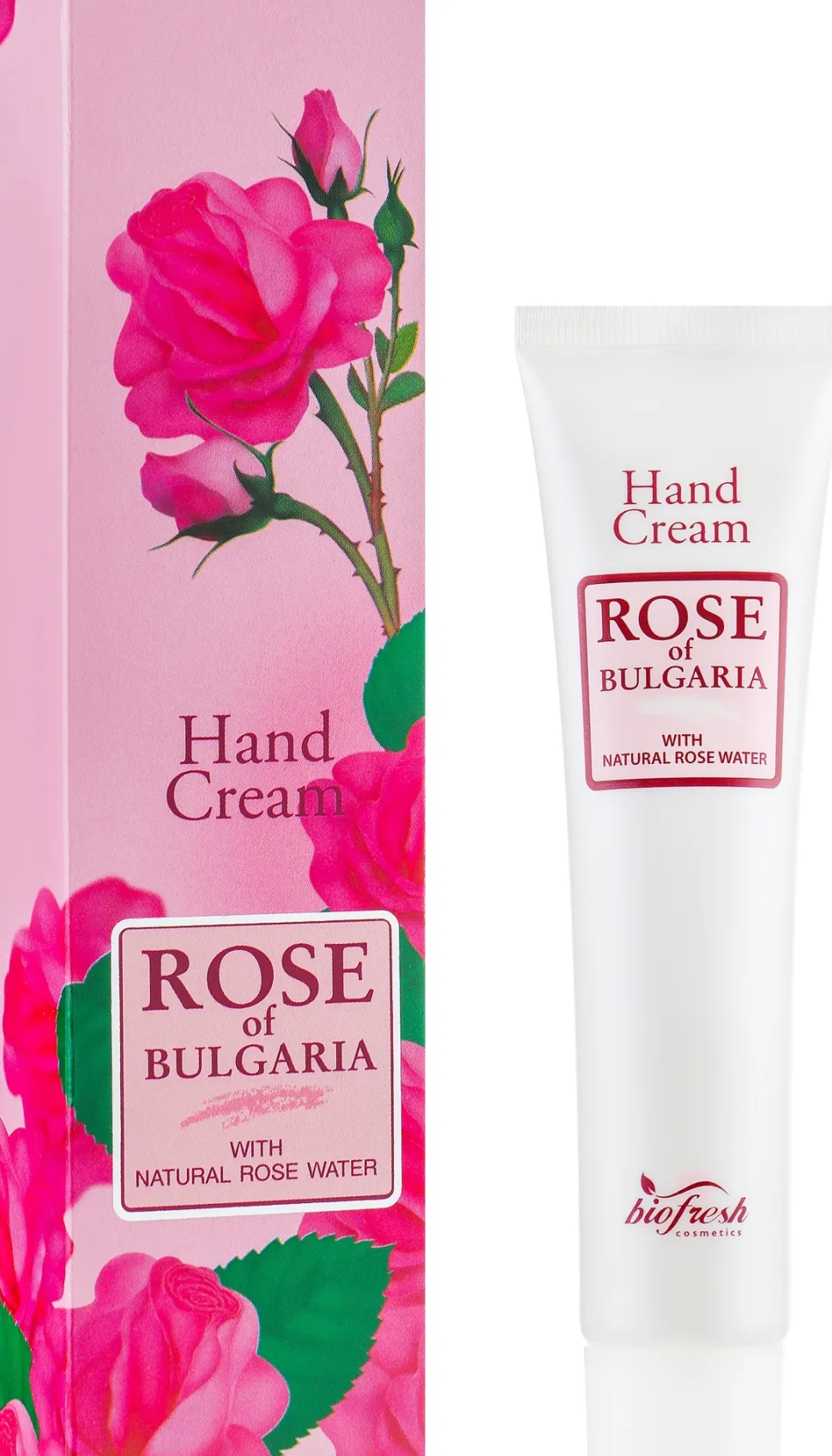 Handcreme mit natürlichem Rosenwasser
