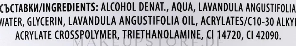 Hand-Desinfektionsgel mit Lavendelextrakt