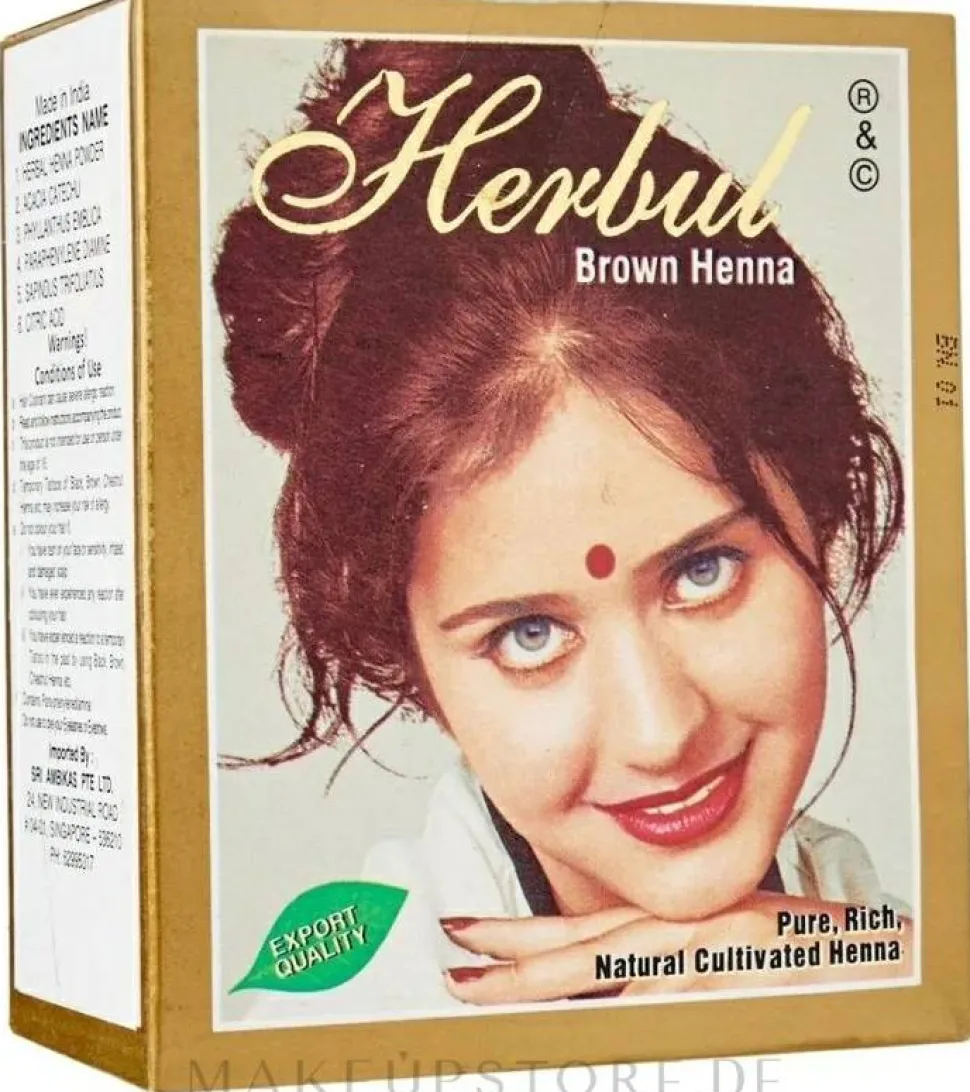 Henna für Haare braun