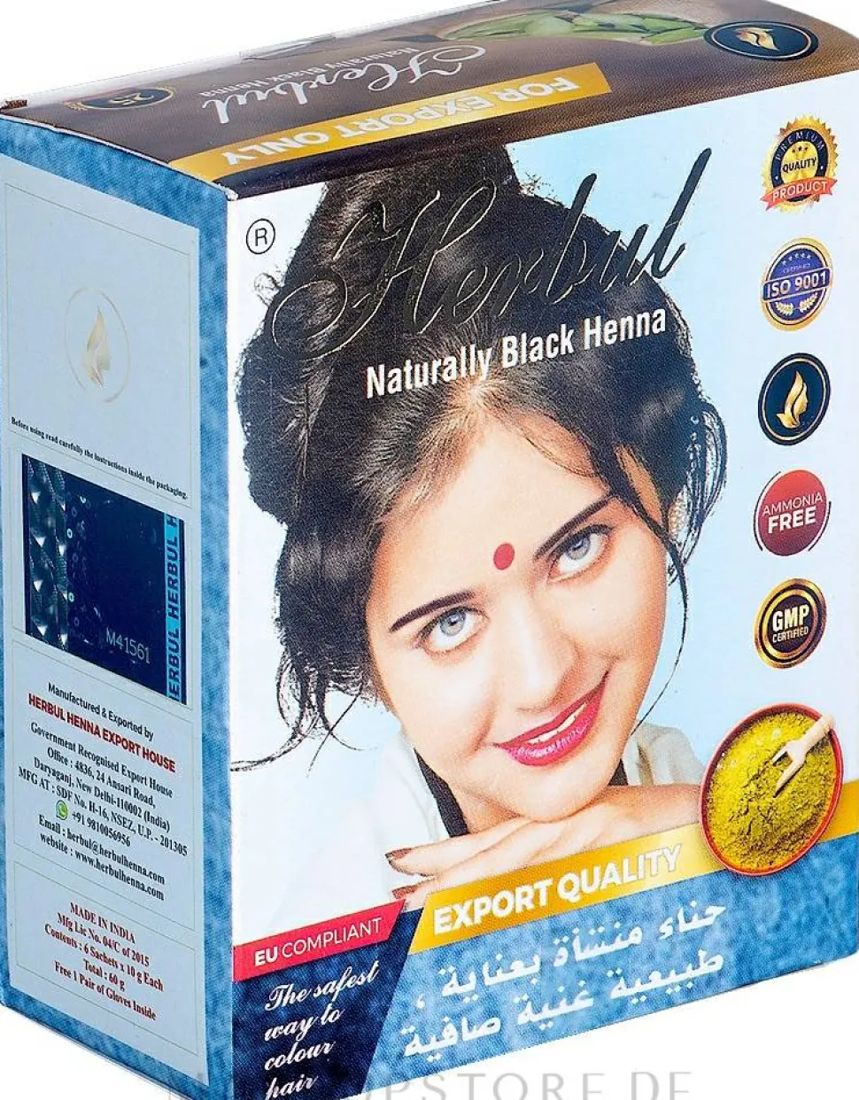 Henna für Haare, natürliches Schwarz