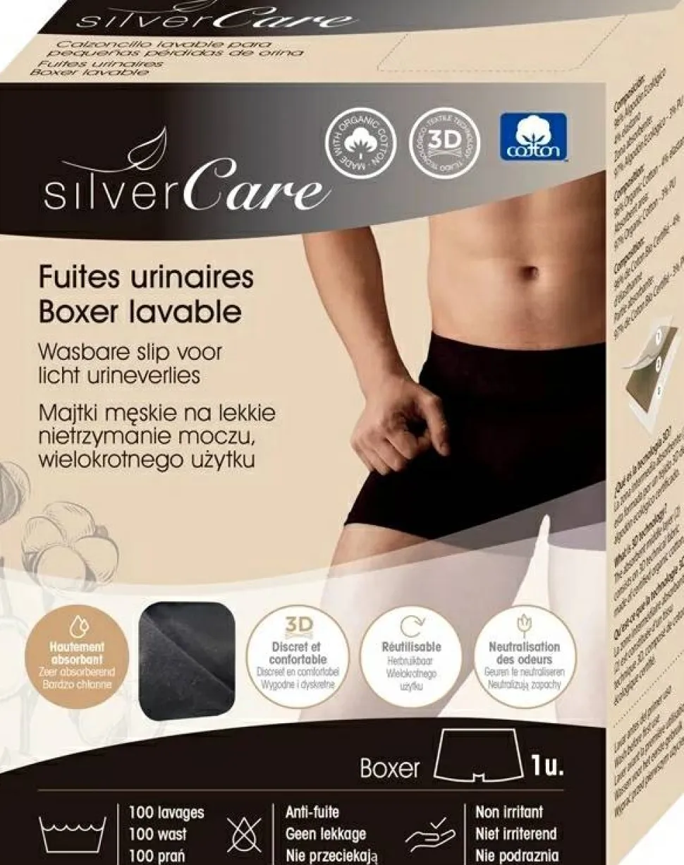 Herren-Urologische Boxershorts, schwarz