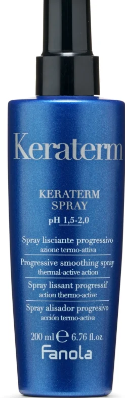 Hitzeschutzspray mit Keratin für geschädigtes Haar