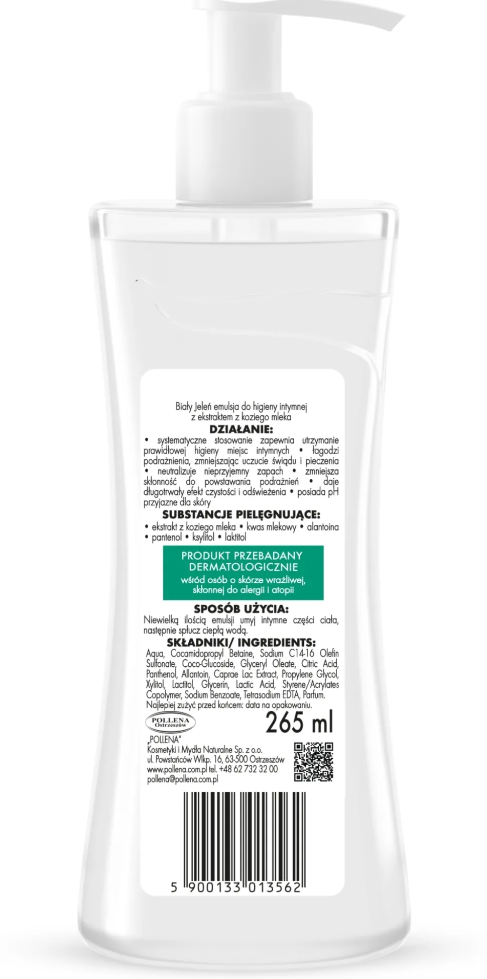 Hypoallergene Emulsion für die Intimhygiene mit Ziegenmilch