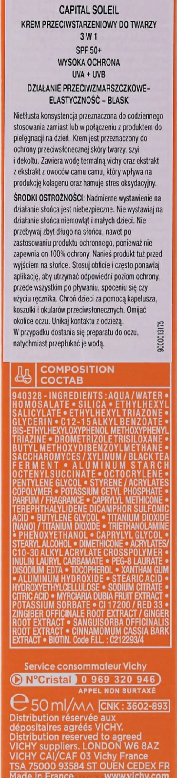 3in1 Anti-Aging Sonnenschutzcreme für das Gesicht mit Antioxidantien SPF 50