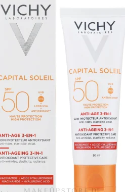 3in1 Anti-Aging Sonnenschutzcreme für das Gesicht mit Antioxidantien SPF 50