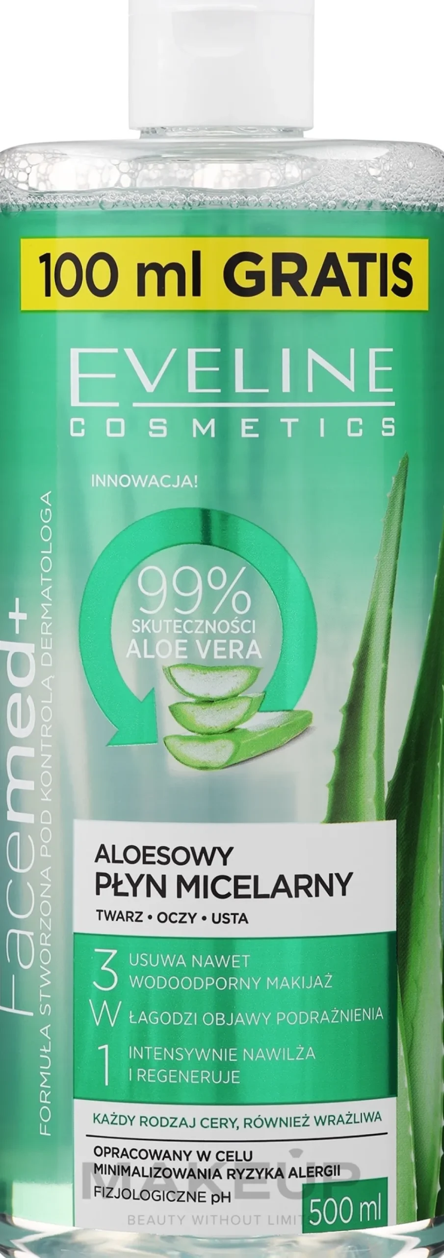 3in1 Erfrischendes und beruhigendes Mizellenwasser mit Aloe Vera