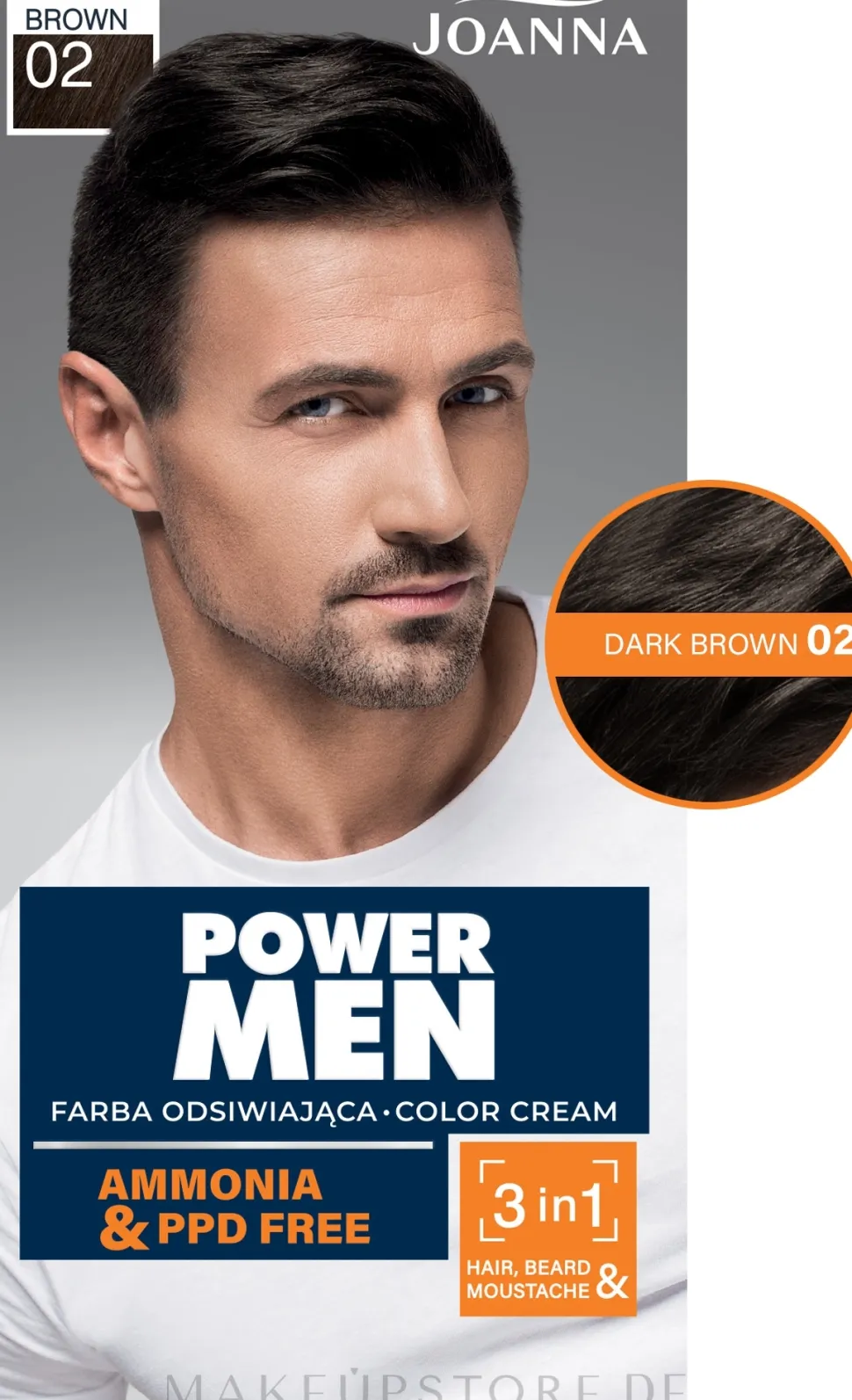 3in1 Farbcreme für Haar, Bart und Schnurrbart