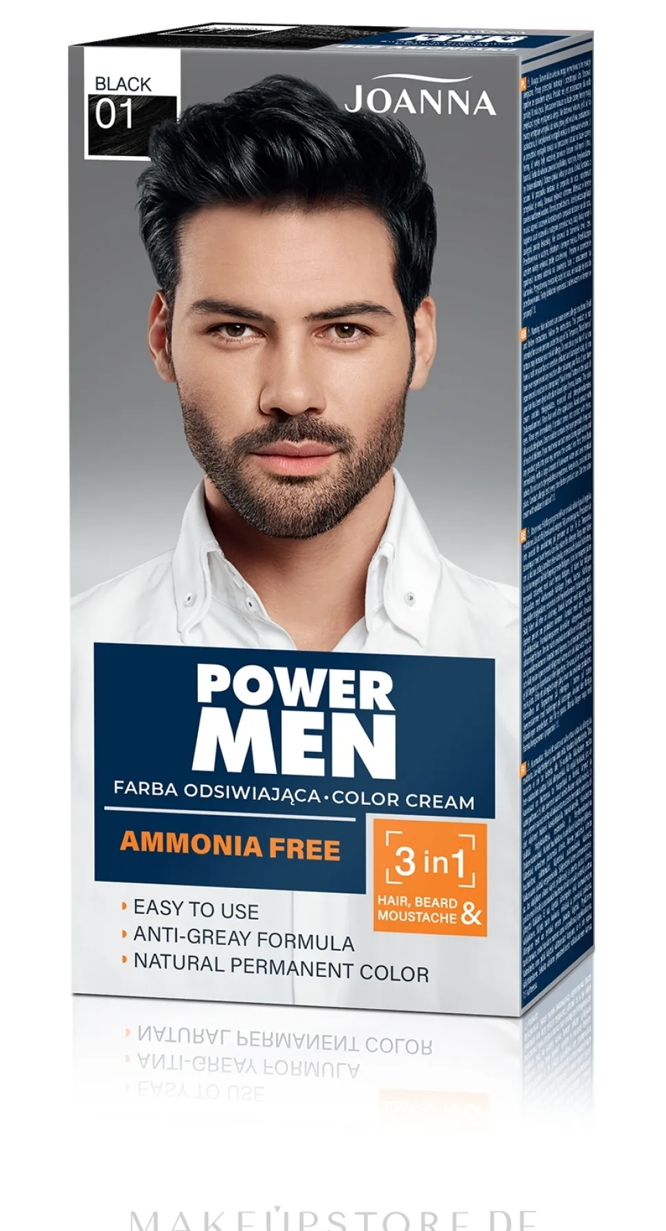 3in1 Farbcreme für Haar, Bart und Schnurrbart