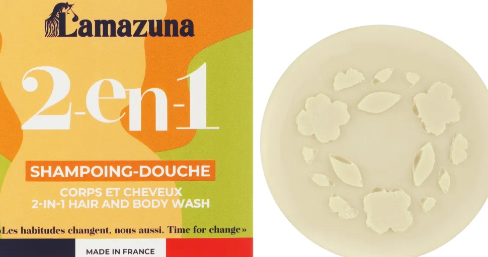 2in1 Festes Shampoo und Duschgel für alle Haartypen