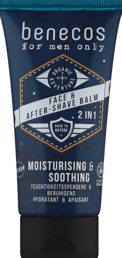 2in1 Feuchtigkeitsspendender und beruhigender Gesichts- und After Shave Balsam für Männer