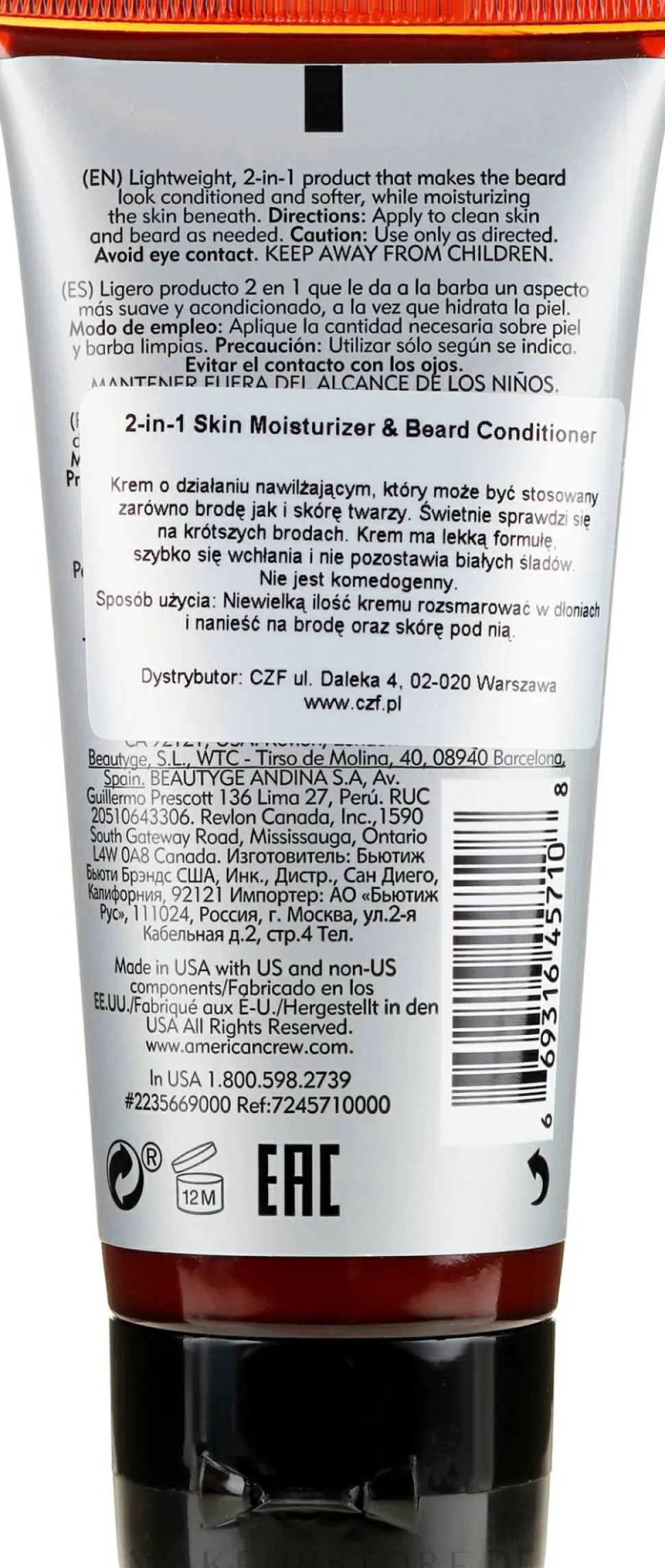 2in1 Feuchtigkeitsspendende Gesichtscreme und Bart Conditioner