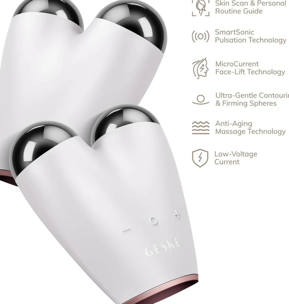 6-in-1 Mikrostrom-Gesichtslift-Gerät, weiß