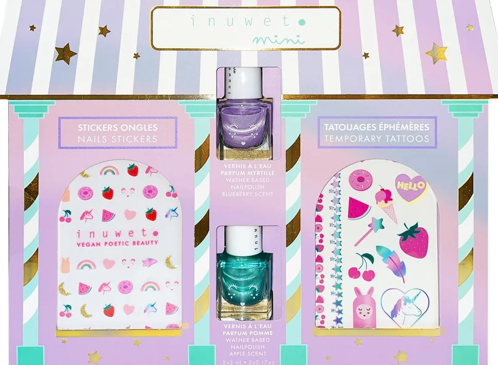 Inuwet My Little Beauty House (nail/polish/2x5ml + tatoo/1pc + nail/sticker/1pc)