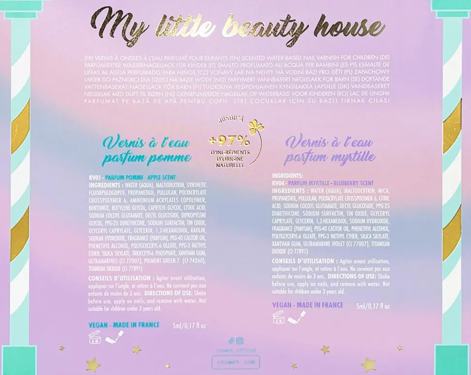 Inuwet My Little Beauty House (nail/polish/2x5ml + tatoo/1pc + nail/sticker/1pc)
