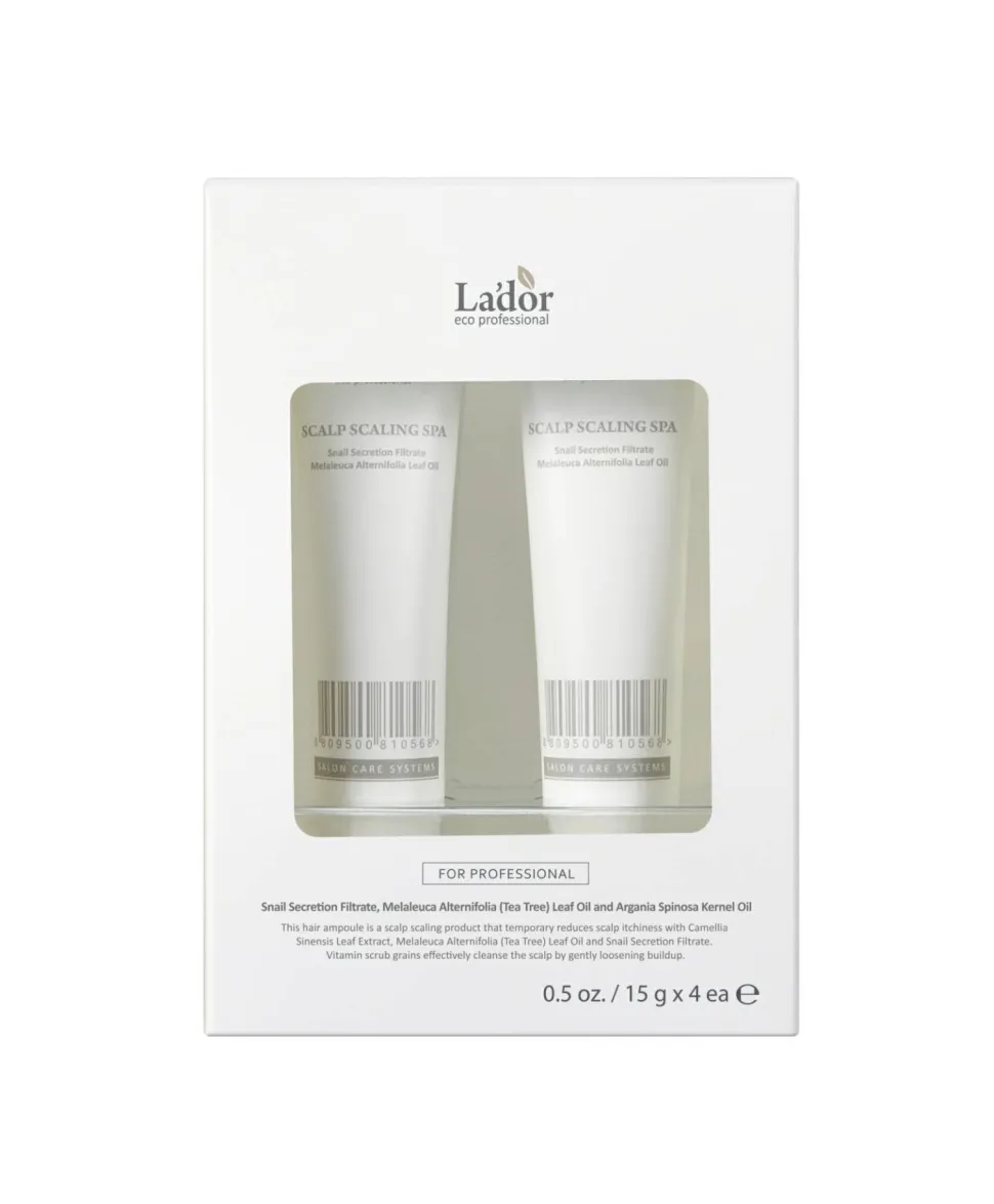 Kühlendes und beruhigendes Peeling-Serum für die Kopfhaut gegen Juckreiz mit Teebaum, Schneckenschleim und Grüntee