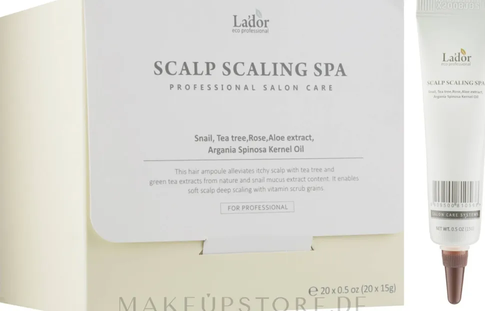Kühlendes und beruhigendes Peeling-Serum für die Kopfhaut gegen Juckreiz mit Teebaum, Schneckenschleim und Grüntee