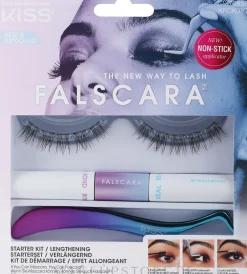 Kiss Falscara Eyelash Starter Kit (bond/4,5g + seal/4,2g + applicator + wisps)