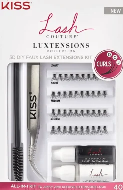 Kiss Lash Couture Luxtensions 3D (lashes/40pcs + adhesive/2g + remover/2g + applicator + spoolie)