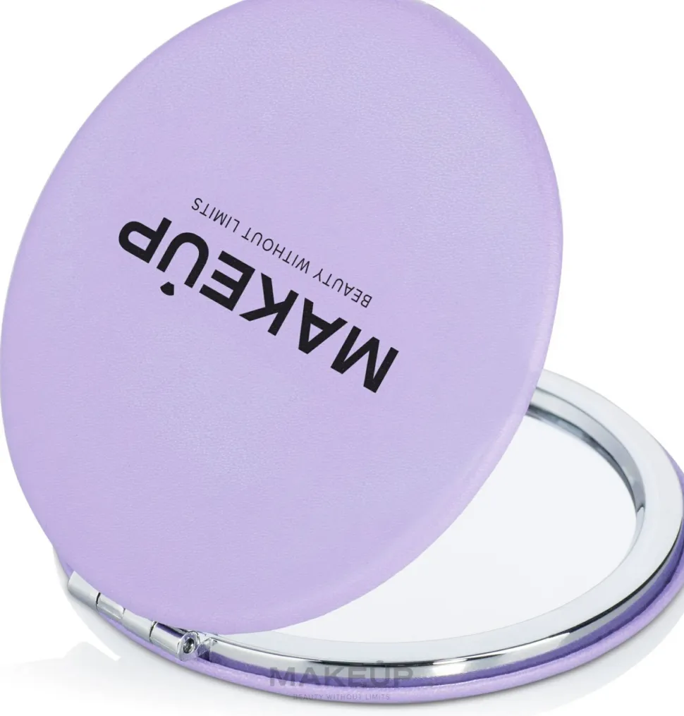 Klappbarer Taschenspiegel rund, violett