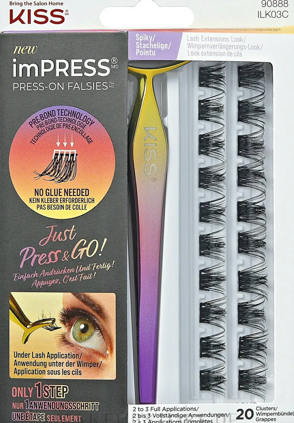Künstliche Wimpern mit Pinzette