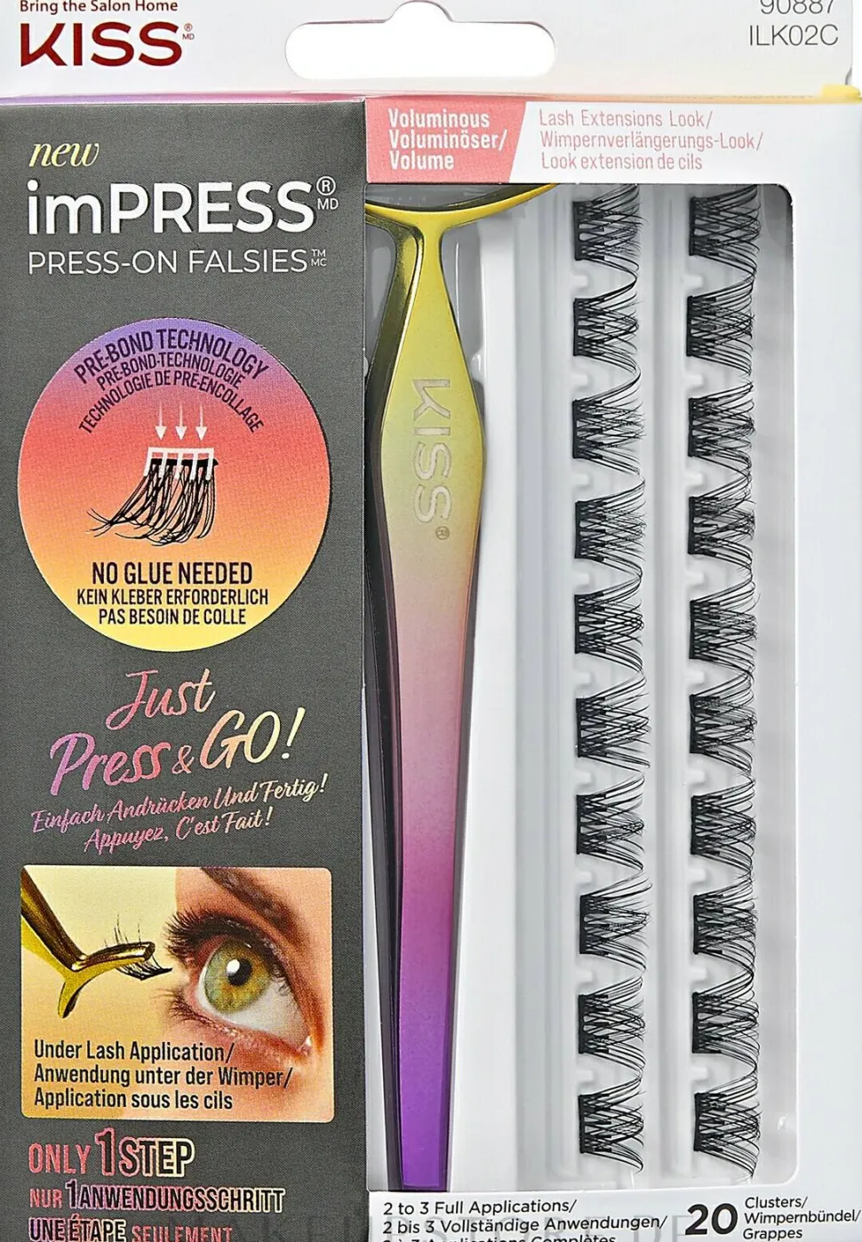 Künstliche Wimpern mit Pinzette
