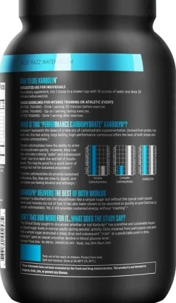 Kohlenhydrate in Pulverform Blaue Himbeeren und Wassermelone