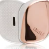 Kompakte Haarbürste rosegold-cremeweiß