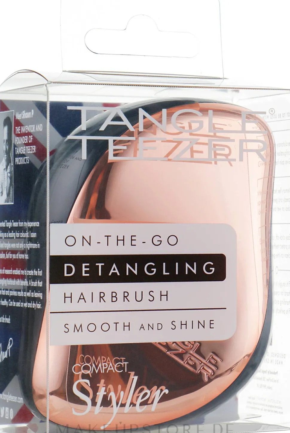 Kompakte Haarbürste rosegold