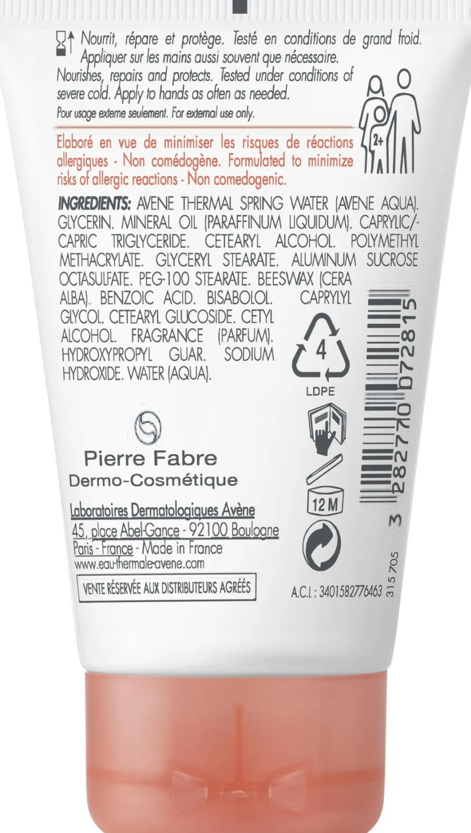 Konzentrierte, feuchtigkeitsspendende und pflegende Handcreme