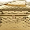 Kosmetiktasche für Reisen mittel gold