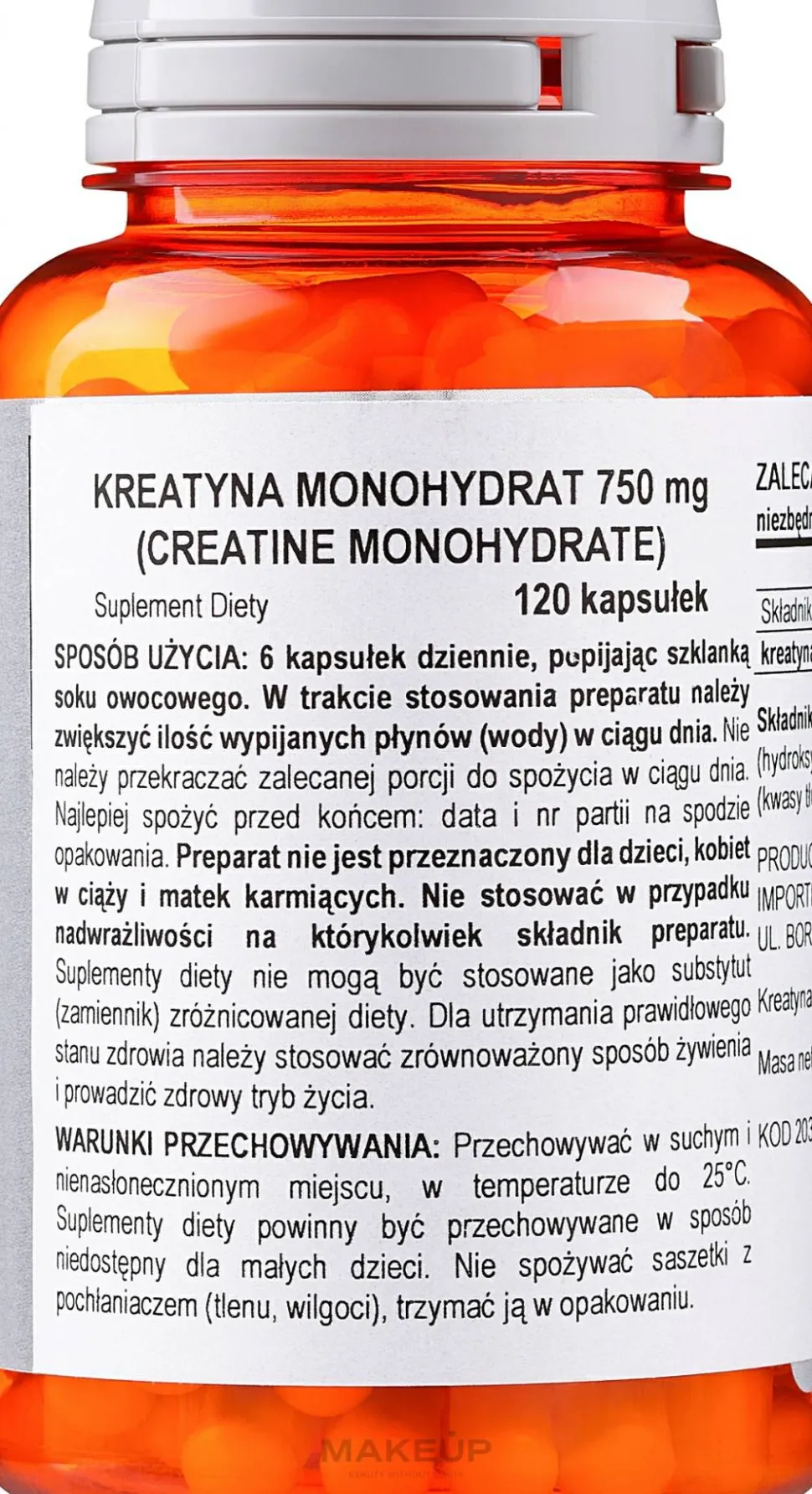 Kreatinmonohydrat, 750 mg, 120 pflanzliche Kapseln