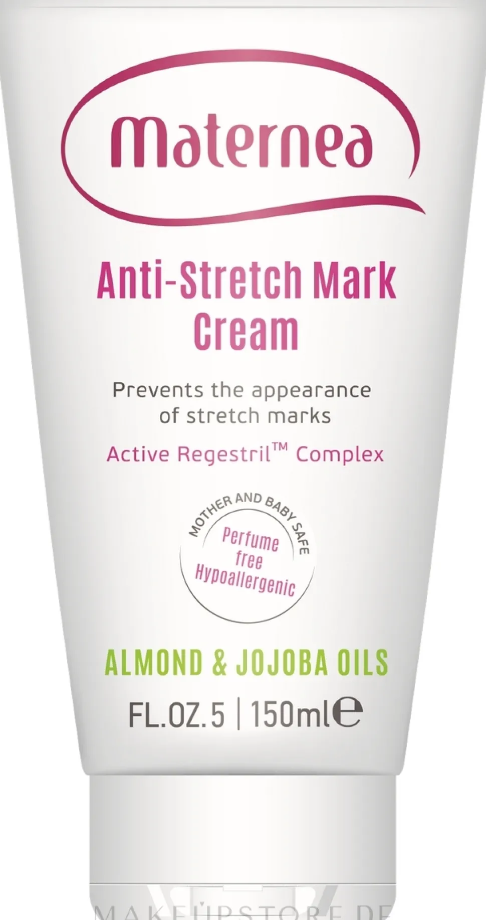 Körpercreme für Schwangere gegen Dehnungsstreifen mit Mandel- und Jojobaöl und Vitamin E, C