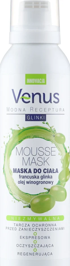 Körpermousse-Maske mit französischem Ton und Traubenöl