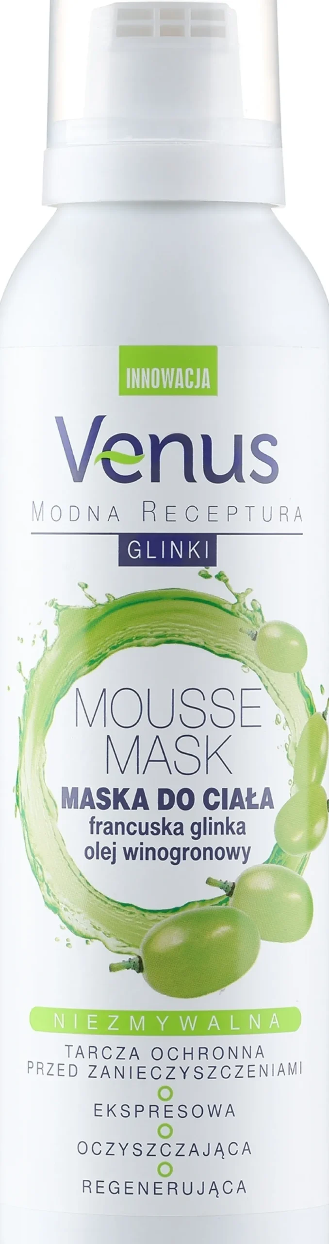 Körpermousse-Maske mit französischem Ton und Traubenöl
