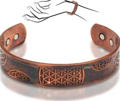 Kupferarmband mit Magneten und traditionellem Muster, 1089