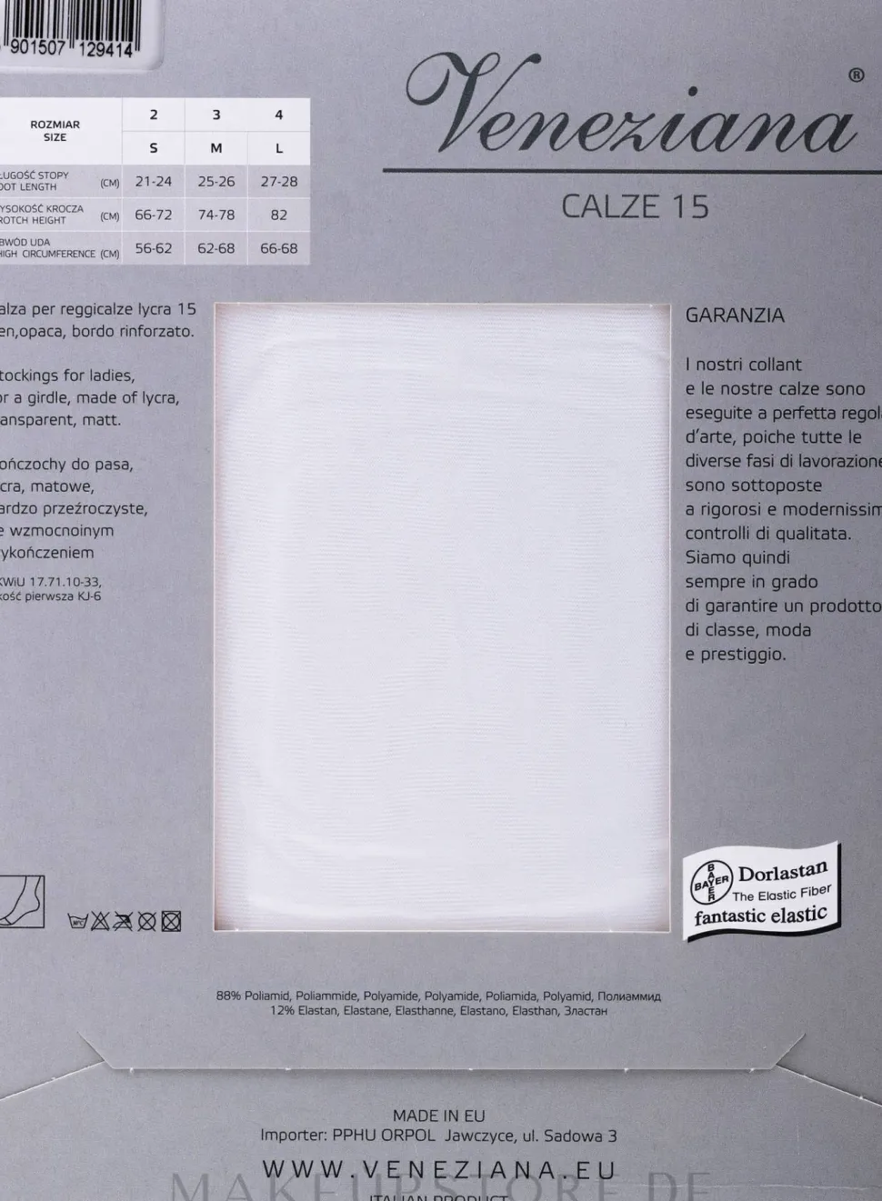 Lange Damenstrümpfe Calze 15 Den bianco