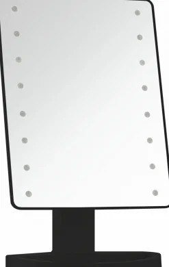 LED-Kosmetikspiegel auf Ständer, schwarz