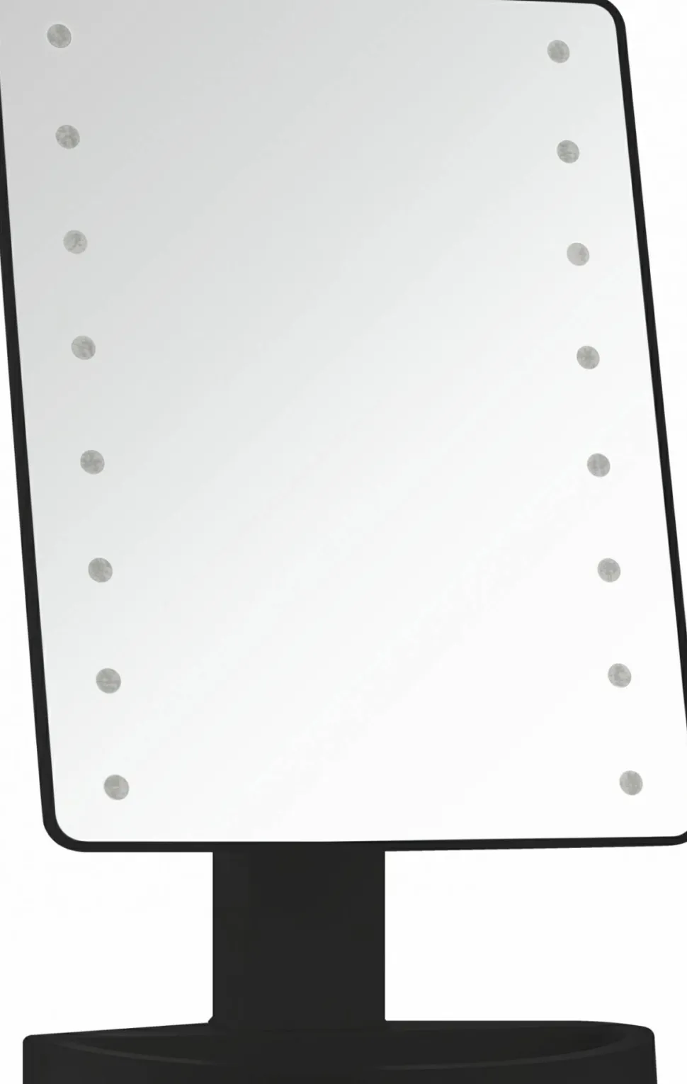 LED-Kosmetikspiegel auf Ständer, schwarz