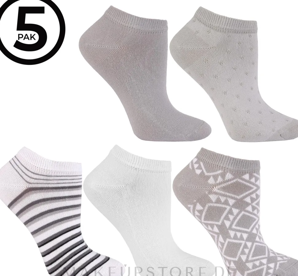 Leichte Damen-Baumwollsocken 5 Paare