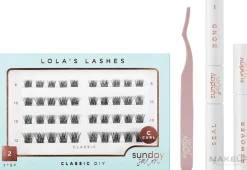 Lola's Lashes Classic Diy Lash Extensions Starter Set (Wimpernkleber/2x3,5 ml + Entferner/4 ml + Künstliche Wimpern/40 St. + Pinzette/1 St.)