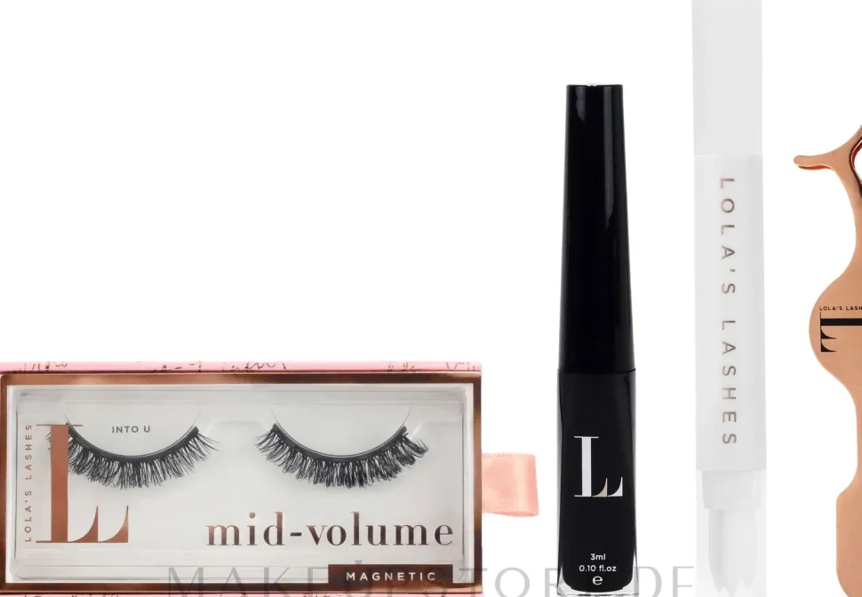 Lola's Lashes Into U Hybrid Magnetic Eyelash Kit (Eyeliner 3ml + Make-up-Entferner 2.5ml + magnetische falsche Wimpern 1 Paar + Applikator)