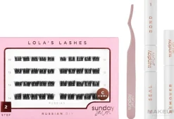 Lola's Lashes Russian Diy Lash Extensions Starter Set (bond/seal/2x3.5ml + remover/4ml + eyelashes/40pcs + applicator/1pcs)