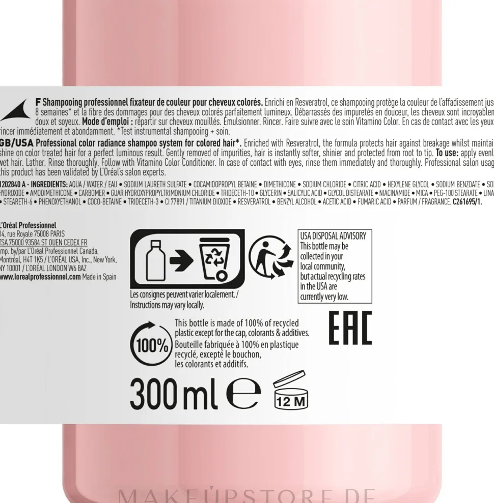 L'Oreal Professionnel Serie Expert Vitamino Color Resveratrol Shampoo
