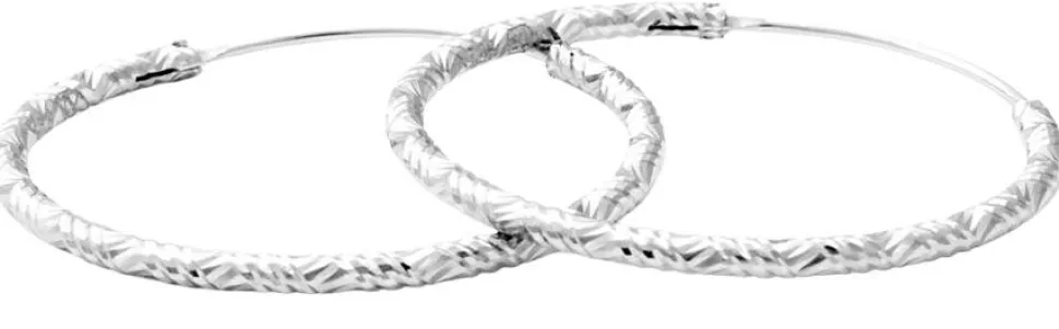 Luxuriöse runde silberne Ohrringe, Durchmesser 1,4 cm