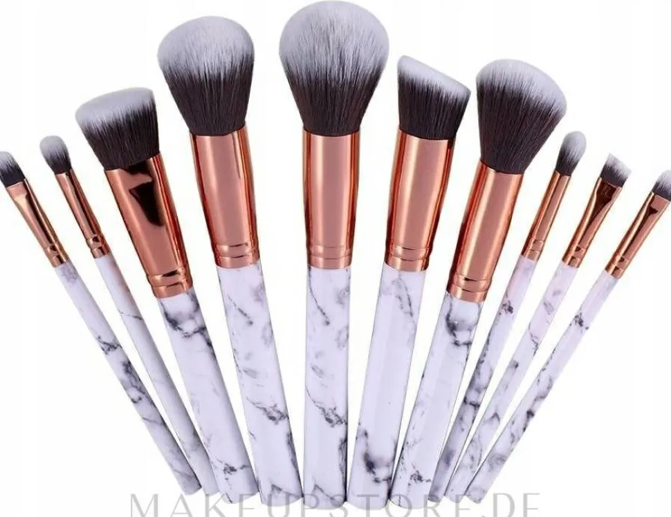 Make-up Pinselset weiß 10 St.