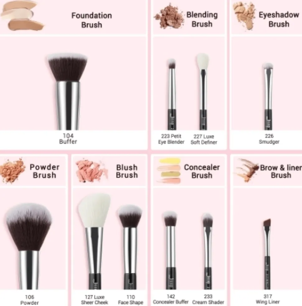 Make-up-Pinselset, T176, 10 Stück